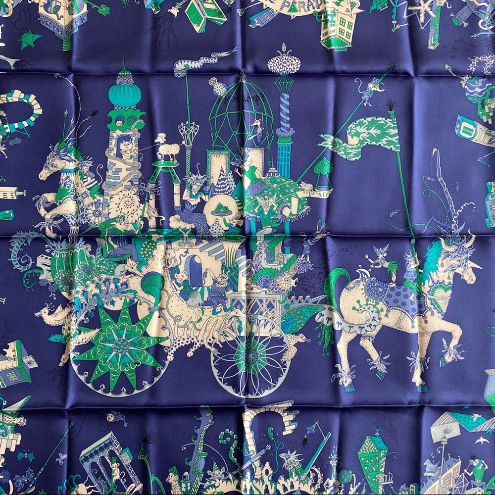 NWT Hermes La Folle Parade Silk Scarf - Picture 13 of 14
